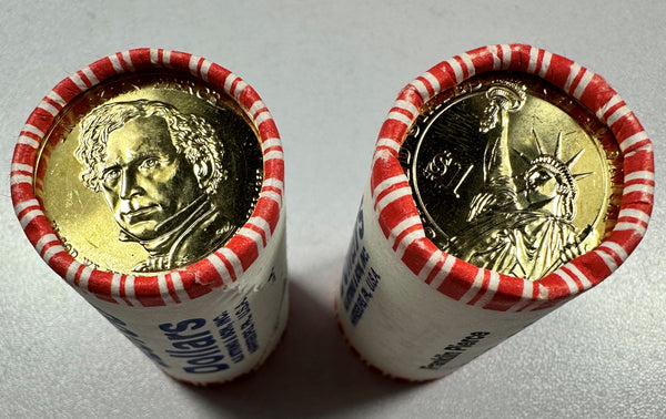 (2) - $25 BU Rolls Franklin Pierce Presidential Dollars ($50 total face value)