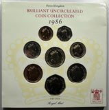 United Kingdom Coin Sets - Multiple sets incl; 1982, 1984, 1985, 1986, & 1999.