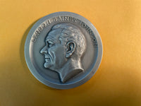 Lyndon B. Johnson Silver Medal, Medallic Arts, NY, New York, 4.845 oz, Box/Papers #2380