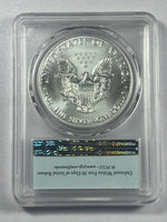 2018 (P) Silver American Eagle PCGS MS70 First Strike Flag Label