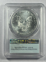 2019 (P) Silver American Eagle PCGS MS70 First Strike Flag Label