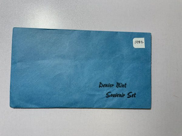 1982 D Souvenir Mint Set with Envelope