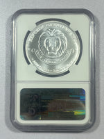 2015 NGC MS70 Burundi 5000 Francs 1 oz .999 Silver African Lion Coin