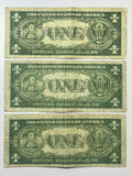 Lot of 3-1935 A Hawaii WWII Emergency Issue Silver Certificate Banknotes-FR 2300