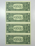 Lot of 4-1957 A Silver Certificate Banknotes with Sequential Serial Numbers