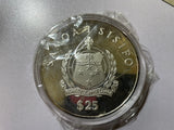 Samoa 1986 Kon Tiki $25 Tala 5oz Silver Coin Proof Box COA