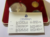 THE OFFICIAL AMERICA'S CUP 1987 GOLD AND SILVER COINS SET SINGAPORE MINT