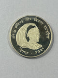 1974 Nepal 25 Rupees .925 Silver Proof Coin-Himalayan Monal Pheasant-KM 839a