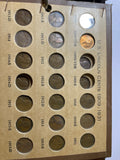 1 Meghrig American Coin Album Binder For Large Pages - Wayte Raymond Style with 4 pages Lincoln cents with coins 1909 to 1971