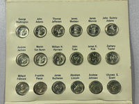 Franklin Mint Presidential Mini Sterling Silver 38 coins set with Ford & Carter