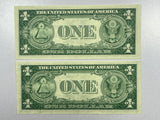 Lot of 2-1935E Silver Certificate Banknotes w/Sequential Serial Numbers-FR# 1614