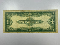 1923 Series Blue Seal $1 Large Size Silver Certificate with Writing & Folds