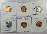 25 DIFFERENT BU WHEAT CENTS 1938 TO 1958 GEM COINS!