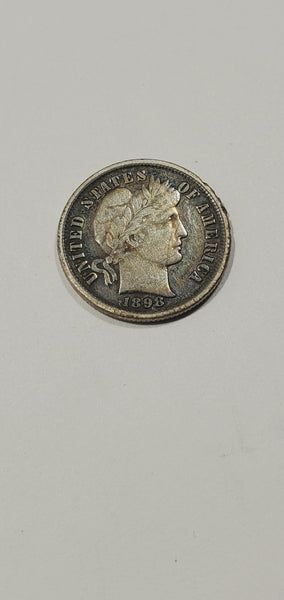 Online Special - 1898 Barber Dime with Minor Obverse Scratch