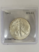 1945 Walking Liberty Fifty Cent Piece Strong Example in Uncirculated condition