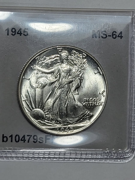 1945 Walking Liberty Half Dollar - Fifty Cent Piece - Choice UNC