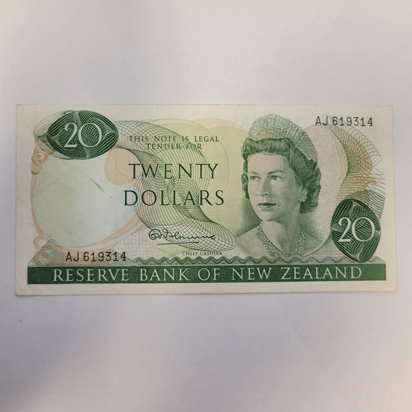New Zealand 20 Dollars Note P-167a