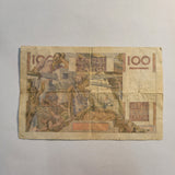 1950 France 100 Francs P128C VG Banque de France