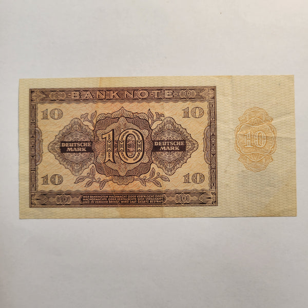 1948 10 Deutsche Mark Germany Banknote P-18a EF