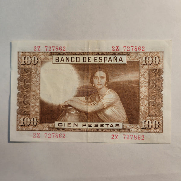 1953 Spain 100 Pesetas AU 145 Nice note *