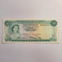 1968 Bahamas P-27a CU $1 note