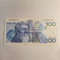 Belgium P-141 500 Franc VF