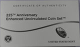 2017 Enhanced Uncirculated Coin Set, 225th Anniversary