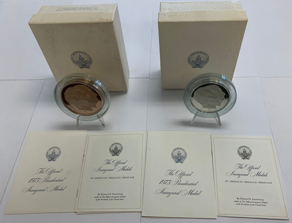 Official 1973 Presidential .925 Silver & Bronze Inaugural Medals-Nixon & Agnew*