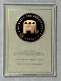 Official RNC 1972 Richard Nixon Presidential Campaign Bronze Medal in Original Box*