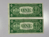 Lot of 2-1935A Series FR1608 $1 Dollar Blue Unc Seal Silver Certificates Seq SN*