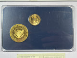 Set of 2-Abraham Lincoln 24k Gold Plated Copper Nickel & Presidential Dollar Coins