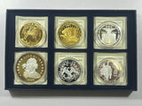 Set of 6 Famous US Coins (Copies), Life of Abraham Lincoln, History of Aviation