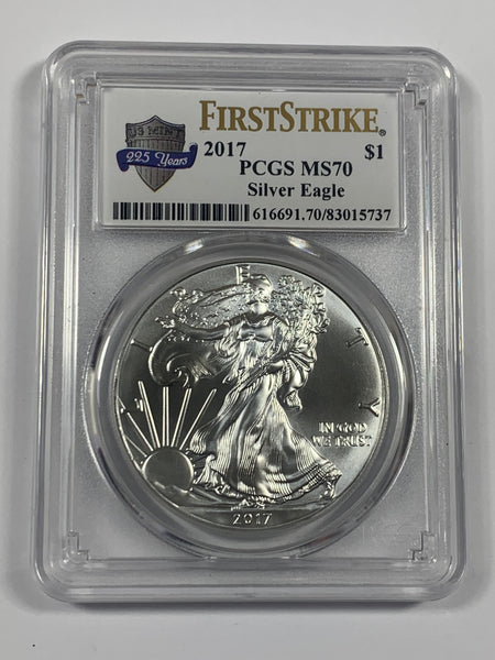 2017 PCGS MS70 American Silver Eagle - First Strike *