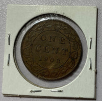 Date run set Canadian large cents 1906-1915