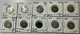 Date run set of Canadian 5 cent silver coins 1903-1912