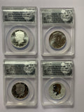 2014 JFK Silver Half Dollar 4-Coin Set 50th Anniv All Coins Graded 70 Perfect! *