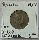 RUSSIA MISCELLANEOUS 7 COIN LOT 1881 TO 1957