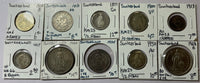 SWITZERLAND MISCELLANEOUS 10 COIN LOT 1850 TO 1968