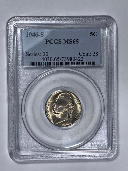 Online Special - 1946-S PCGS MS65 Jefferson Nickel