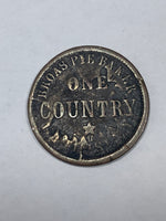 1863 Civil Store Card Cent Broas Pie Baker NY - Shattered Die