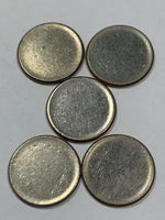 Lot of 5 Clad Roosevelt Dime Blank Planchets