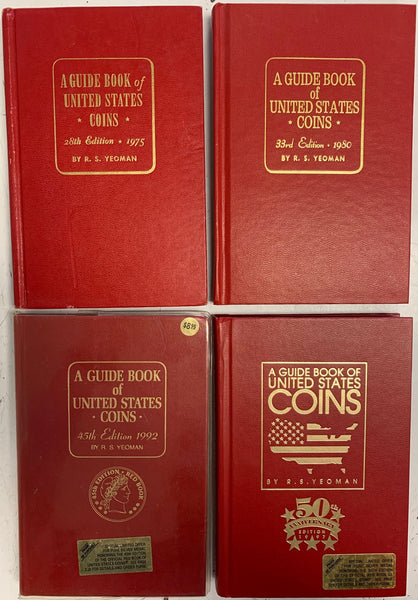 Lot of 4 (28, 33, 45, 50 Editions) A Guide Book of United States Coins-Red Books