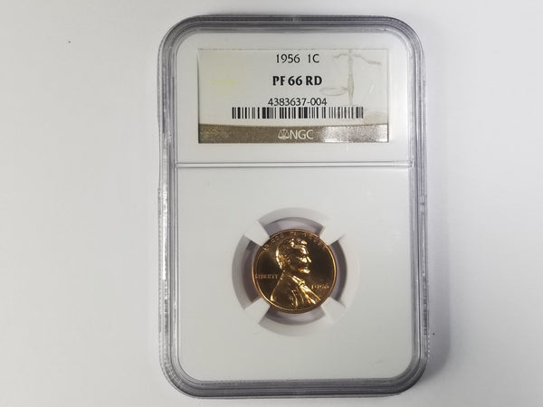 NGC Graded Proof 1956 and 1958 Lincoln Wheat Cent (PR66 RD)